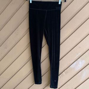 PINK Victoria’s Secret Black Velvet Leggings